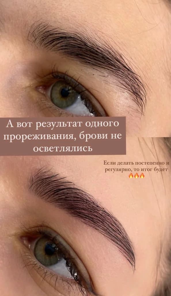 Фото услуги Коррекция бровей (воск + пинцет)