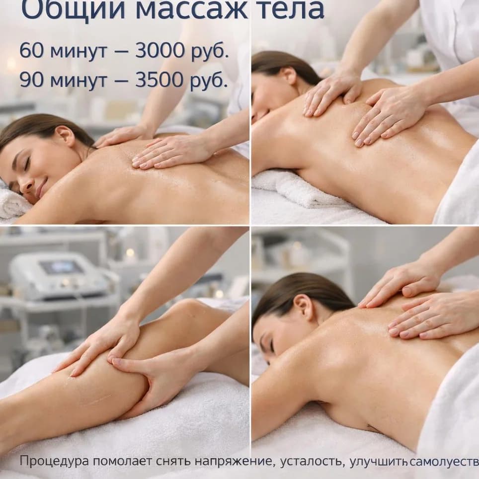 Записаться на услугу Общий массаж тела 