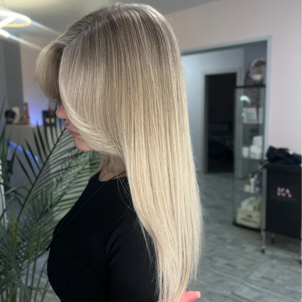 Фото услуги Shatuh/airtouch/ balayage/ супер мелкое мелирование (длинные волосы)
